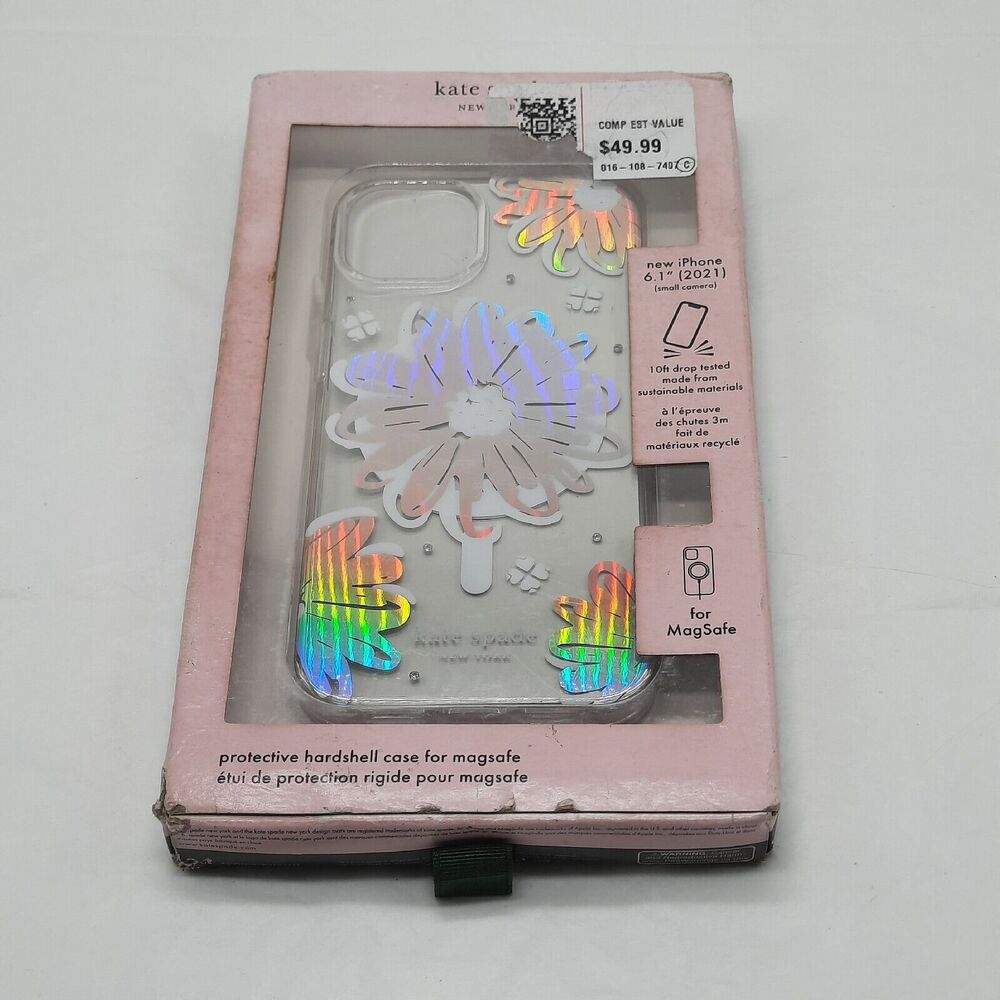 Kate Spade NY iPhone 13 Case Hardshell Protective Magsafe 6.1" Drop Tested